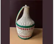 Grande bouteille scoubidou vintage