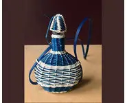 Jolie bouteille scoubidou vintage