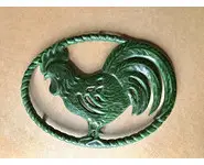 Sous-plat fonte émaillée vintage