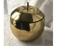 Pomme à glaçons dorée en métal